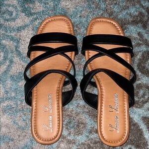 Lauren Lorraine Women's Black Sandals
